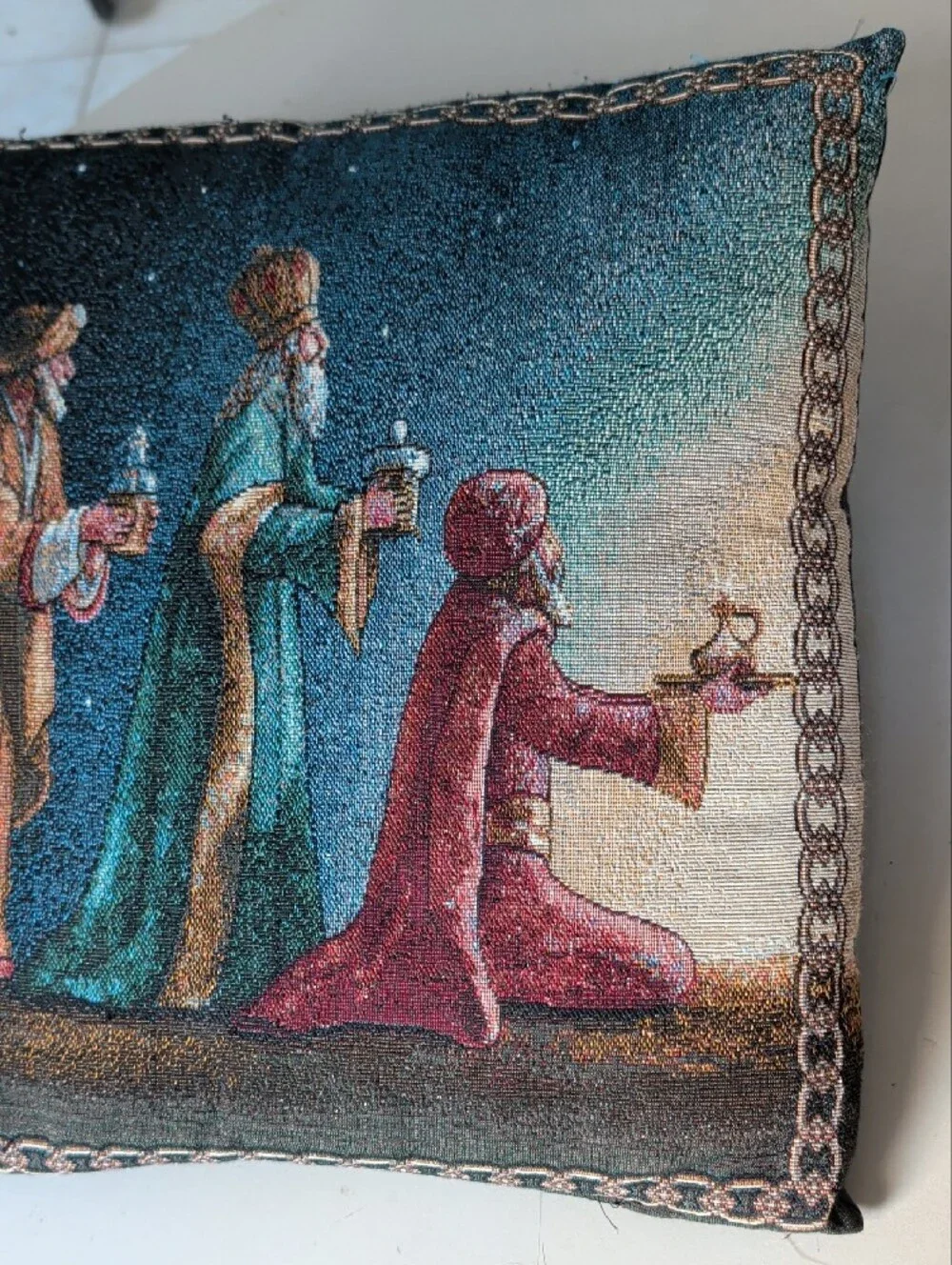 Mohawk Holiday Three Wise Men Decorative Pillow Multicolor Christmas Religious